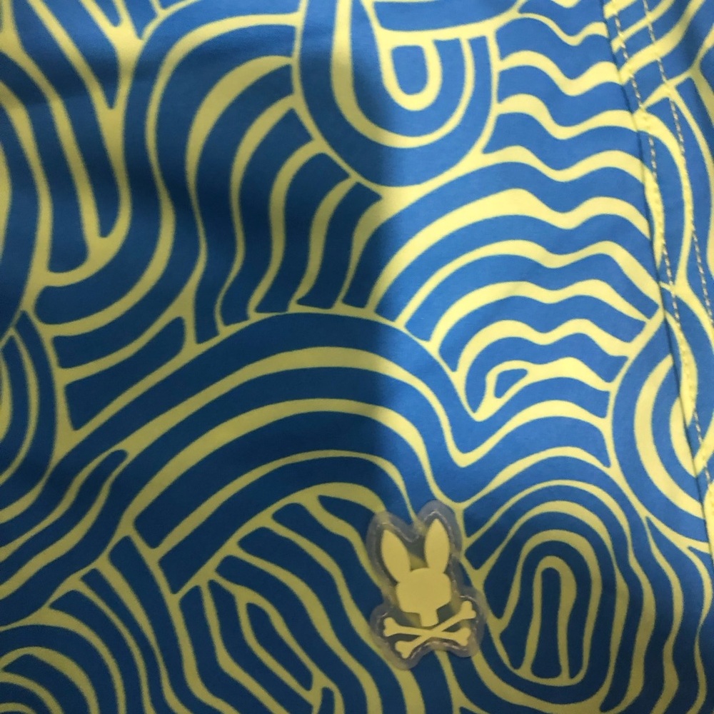 New Psycho Bunny Men's Verona AOP Swim Trunks M - Picture 7 of 8